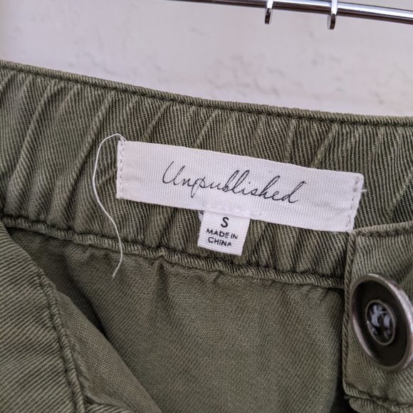 Unpublished (Stich Fix) Army Green Button up Skirt - Picture 5 of 5